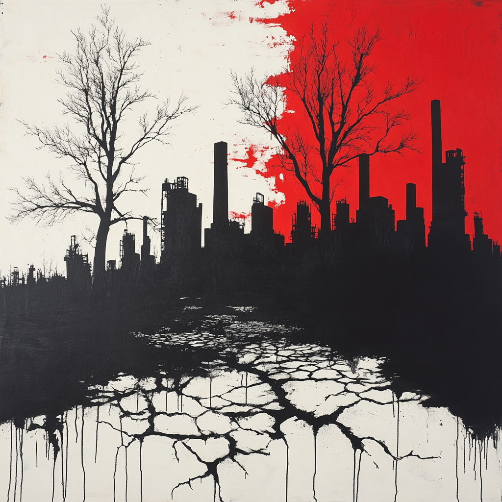 Banksy Inspired Environmental Decay paint by numbers