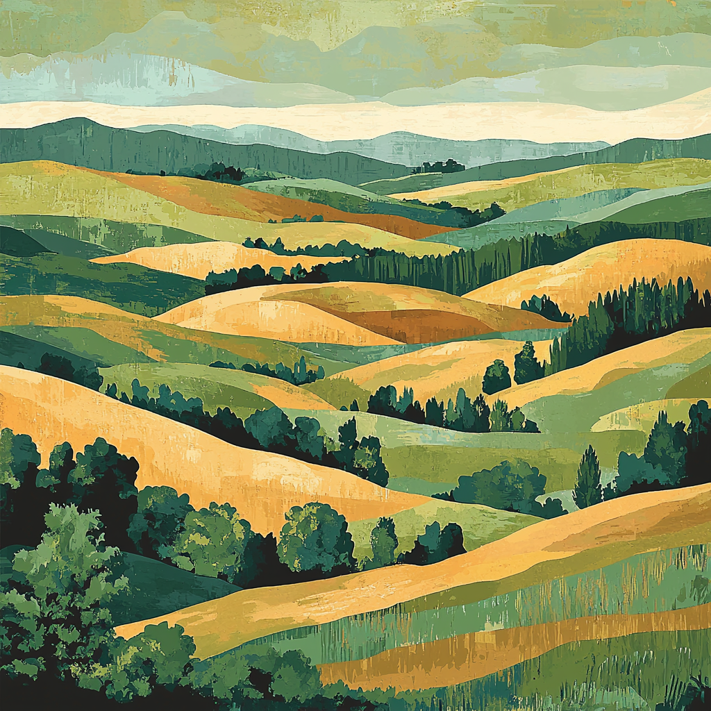 Nandalal Bose Inspired Melody Of The Hills DIY Paint By Numbers