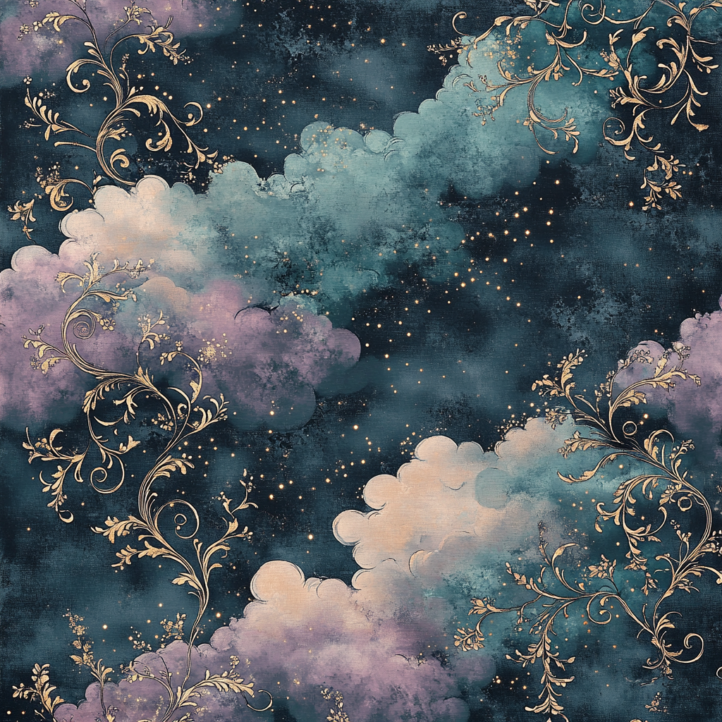 Alphonse Mucha Inspired Nebula Tapestry DIY paint by numbers