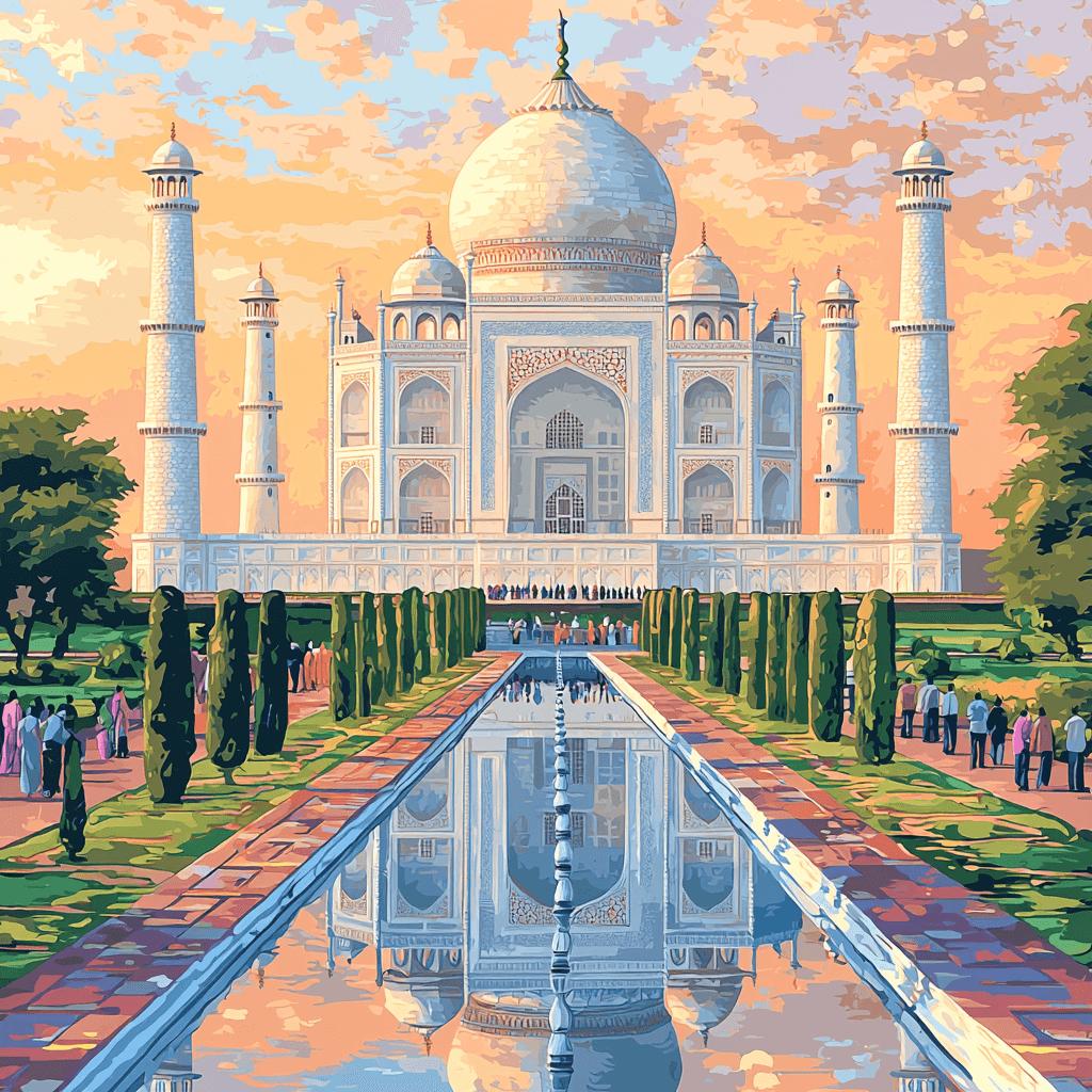 Taj Mahal Paint By Number