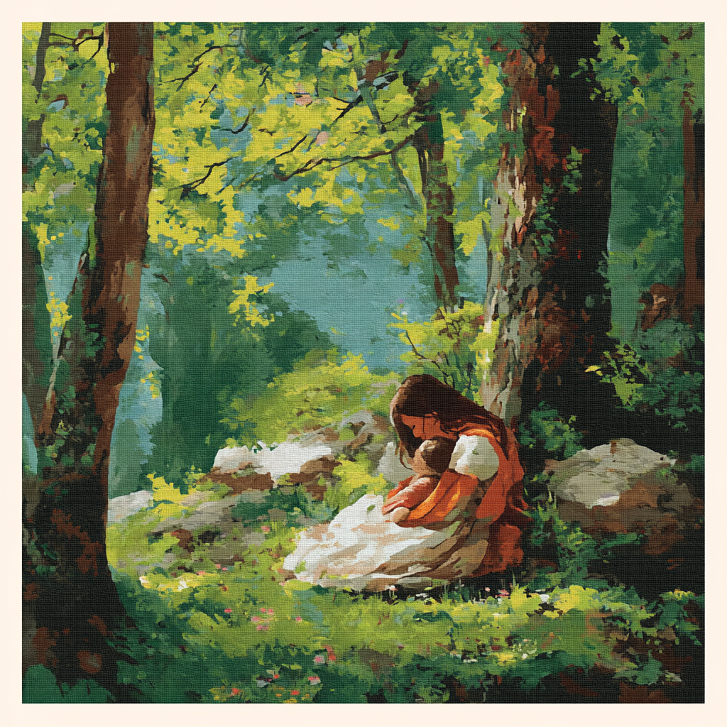 Mother's Embrace In Nature Paint By Number