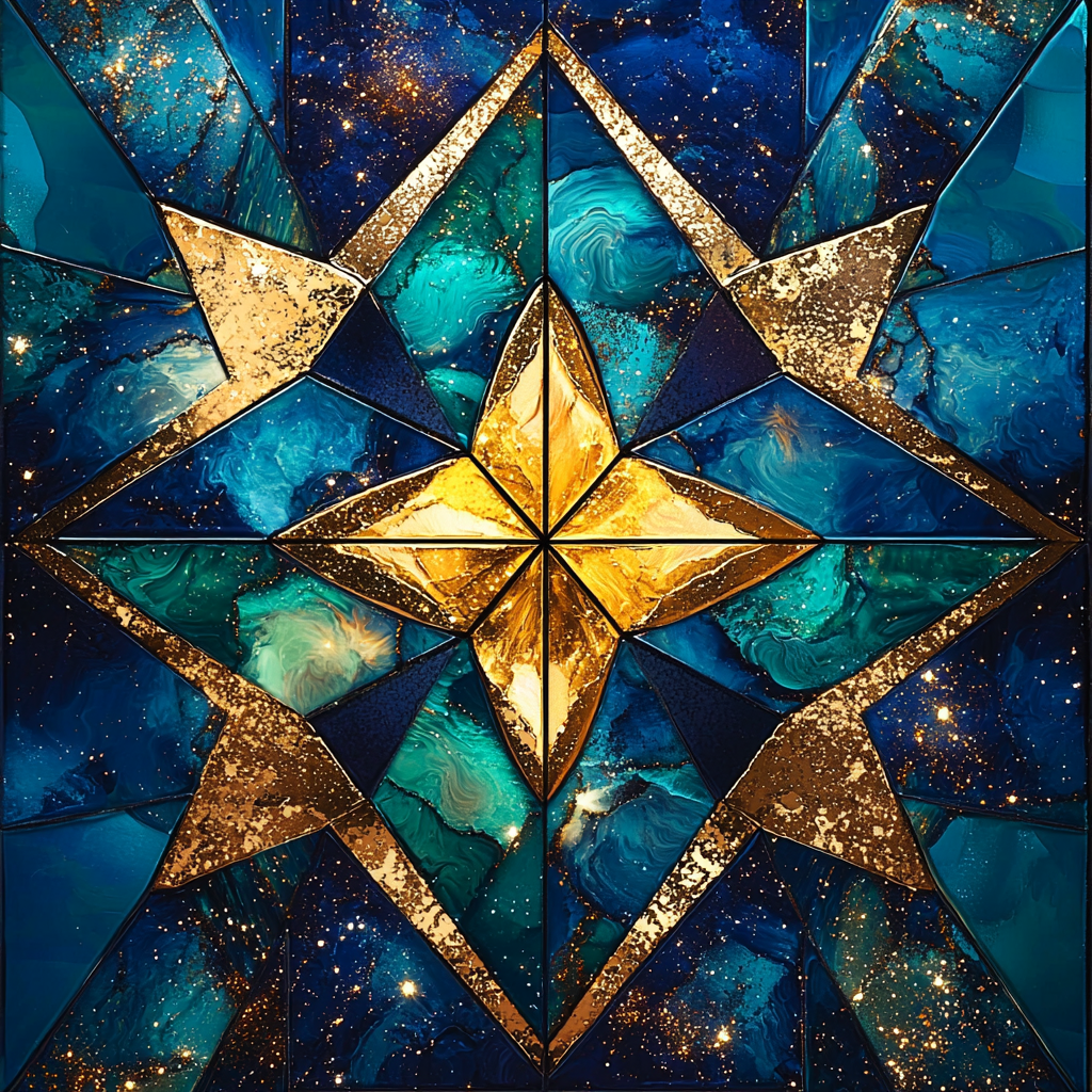 Paul Cézanne Inspired Cosmic Symmetry Numbered Painting Kits