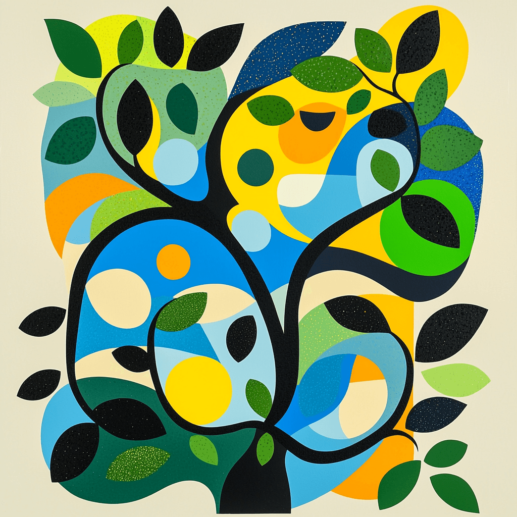 Joan Miró Inspired Nature's Serenade Number Painting