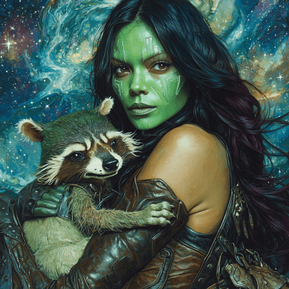 Zoe Saldana: Cosmic Courage As Gamora Painting By Numbers Kit