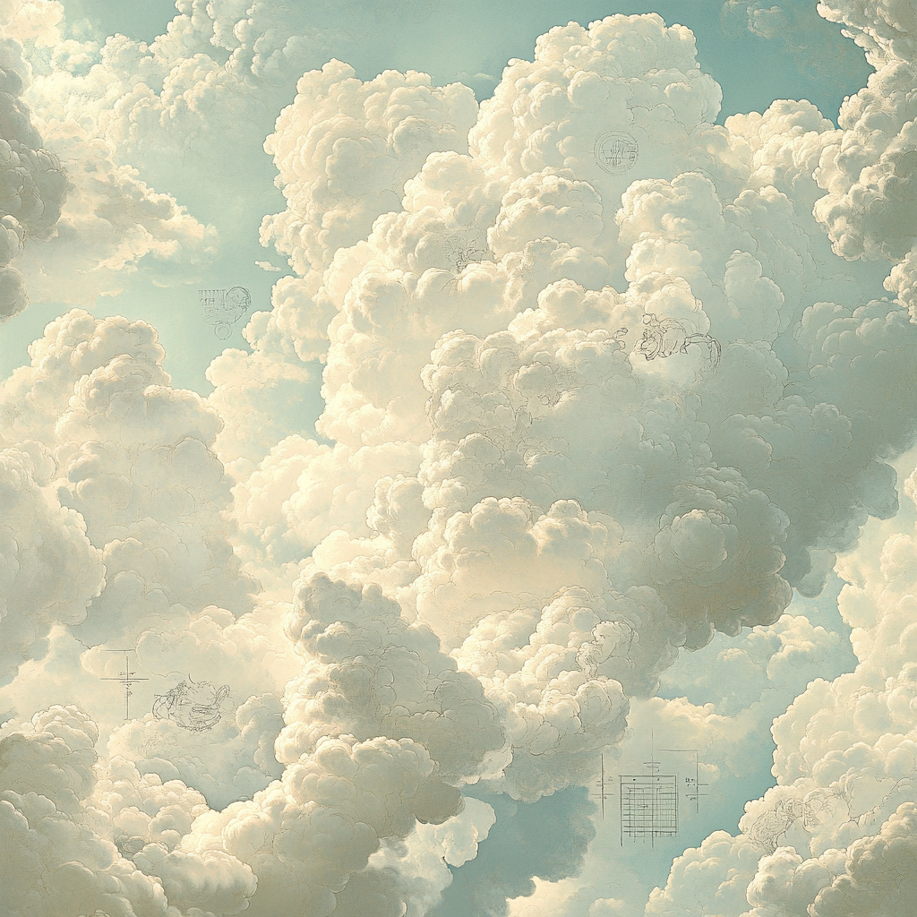 Leonardo Da Vinci Inspired Geometric Cloud Patterns Numbered painting kits