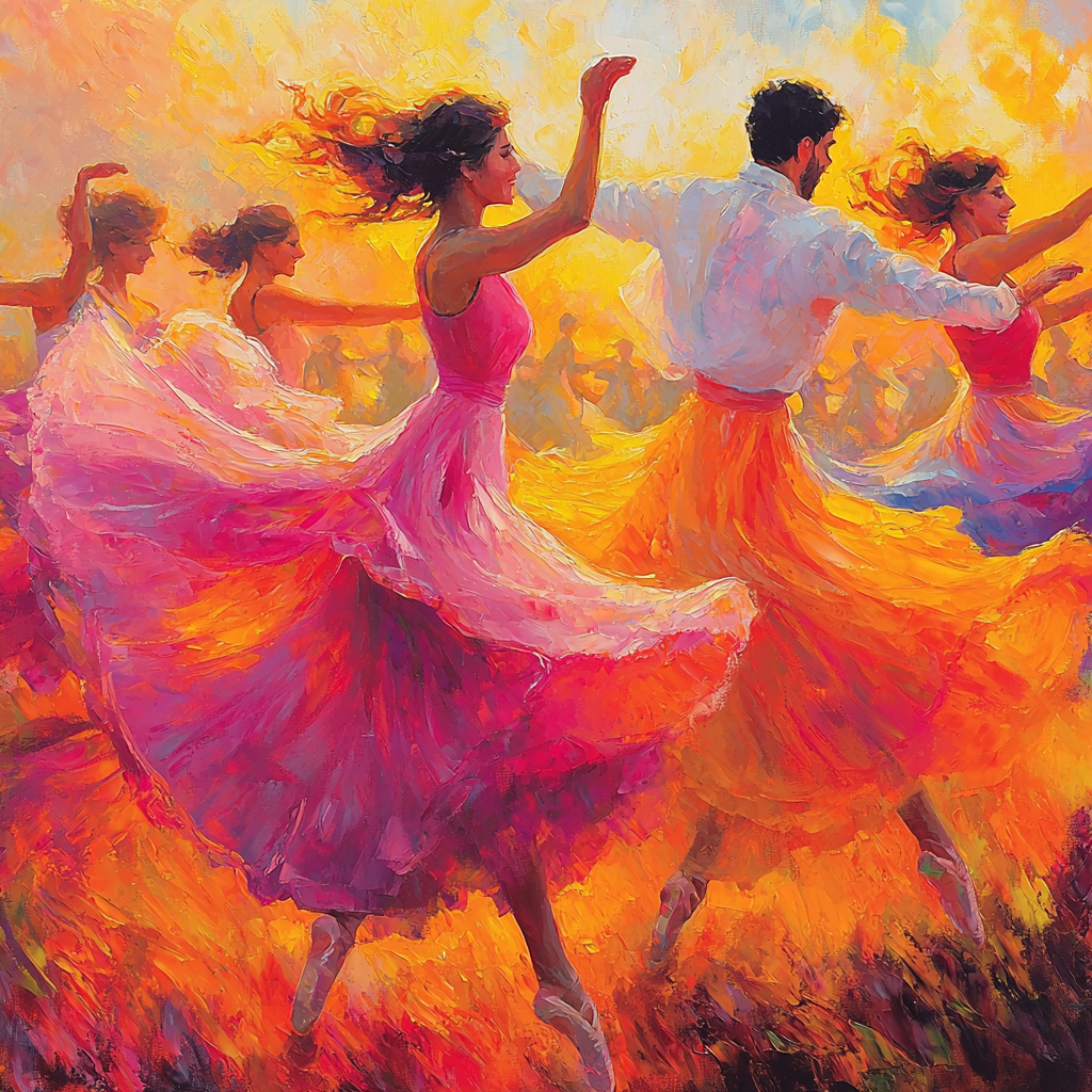 Edgar Degas Inspired Energetic Dance Paint By Color