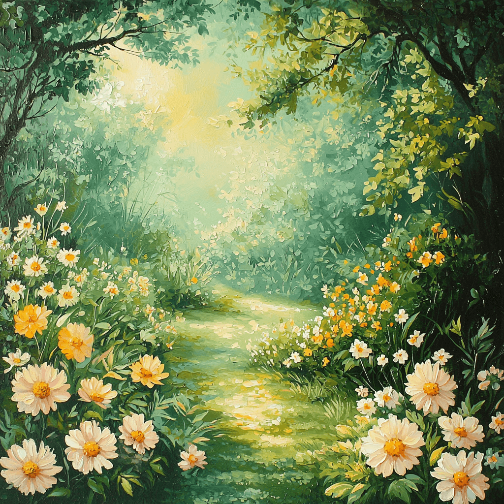 Pierre-Auguste Renoir Inspired Serenity's Garden Paint By Numbers Art