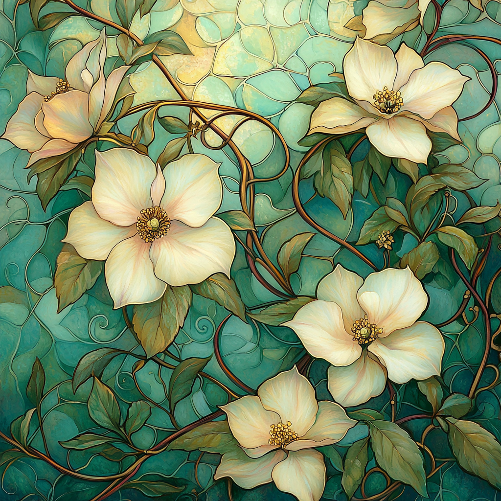 Alphonse Mucha Inspired Eternal Garden Of Serenity Paint By Color