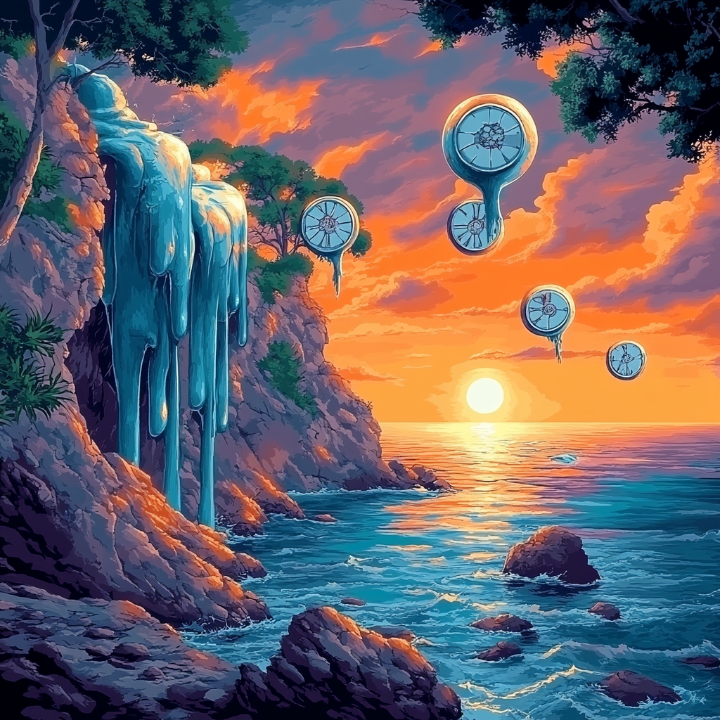 Salvador Dali Inspired Surreal Ocean Dreams Painting by numbers kit