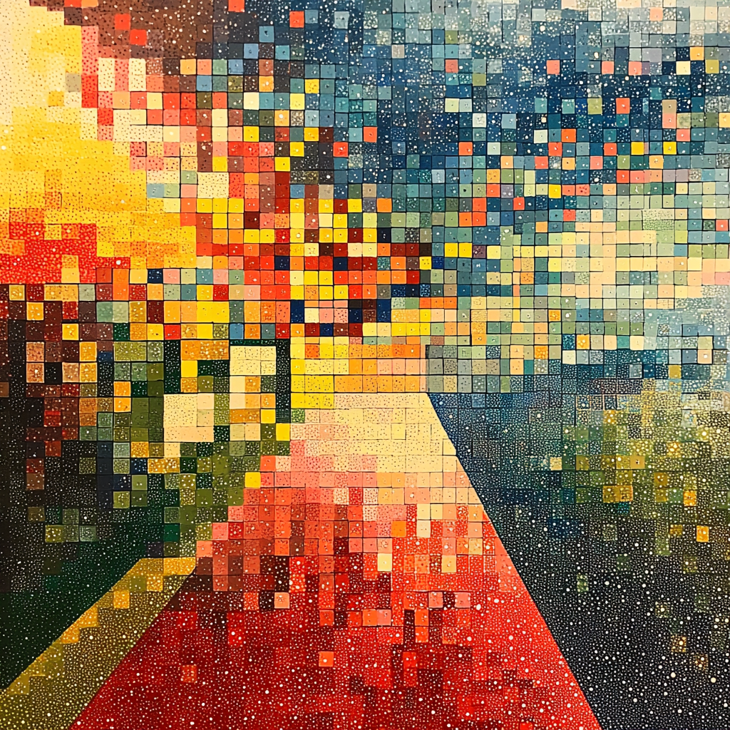 Georges Seurat Inspired Geometric Harmony Of Colors Paint By Numbers Art
