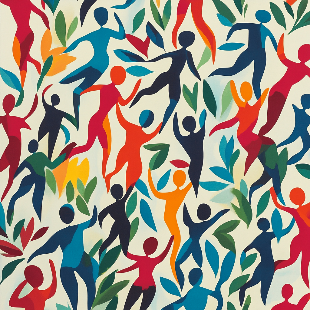Henri Matisse Inspired Dance Of Colors Number painting