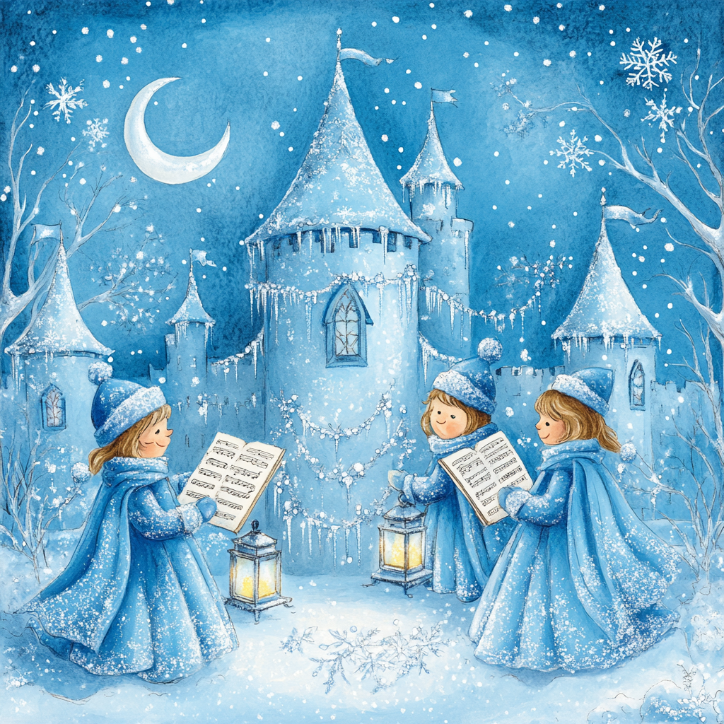 Frozen Castle Carolers paint by numbers