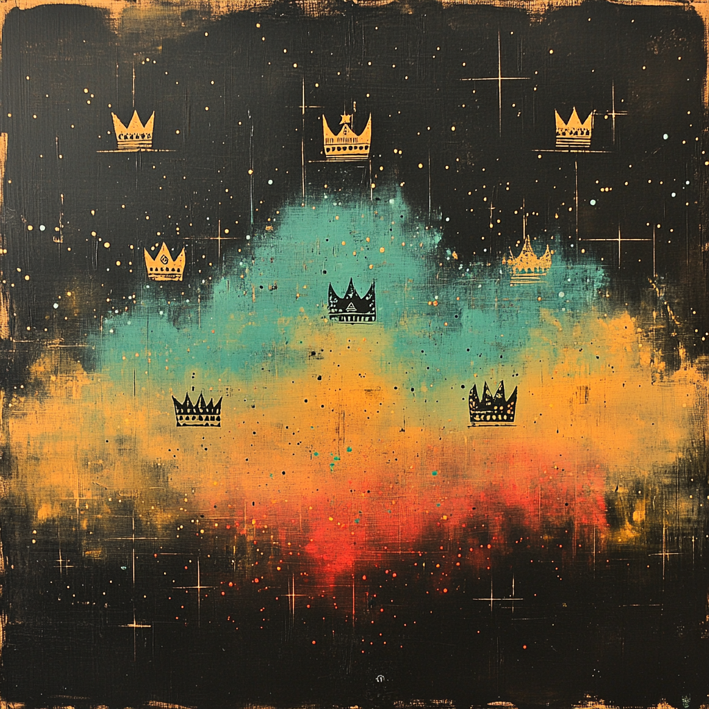 Jean-Michel Basquiat Inspired Silent Nebula Painting by numbers kit