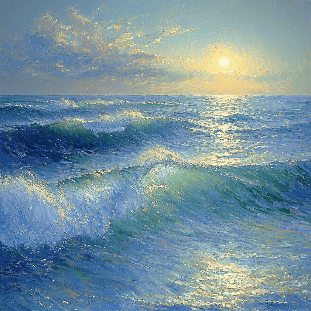 Claude Monet Inspired Infinity Ocean Paint By Numbers Art