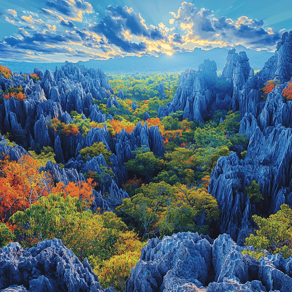 Tsingy De Bemaraha DIY Paint By Numbers