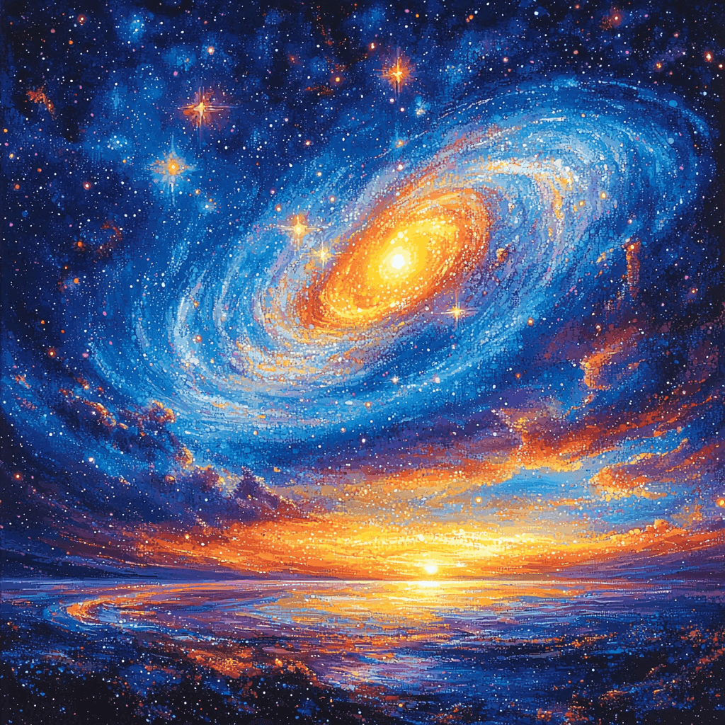 Georges Seurat Inspired Galactic Harmonies Painting By Numbers Kit