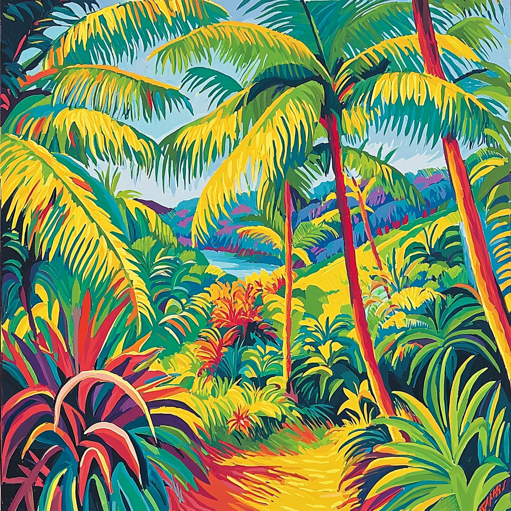 Henri Rousseau Inspired Tropical Symphony Numbered Painting Kits
