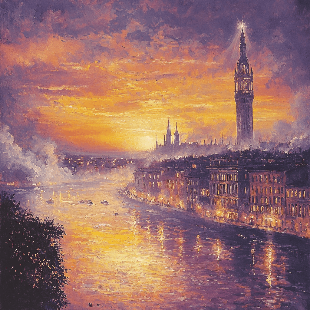 J.M.W. Turner Inspired Twilight Over The City Paint By Numbers