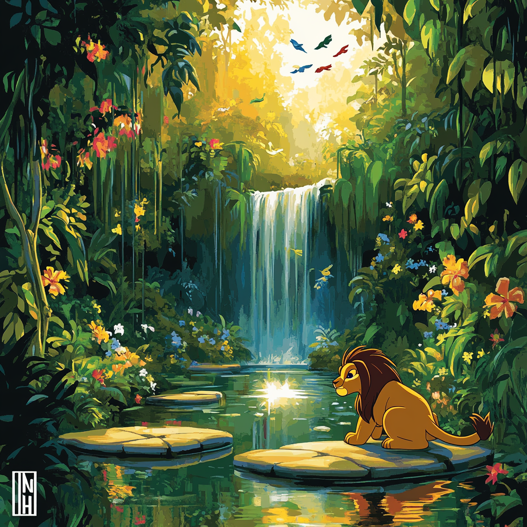 Simba Jungle Waterfall Discovery painting number kit