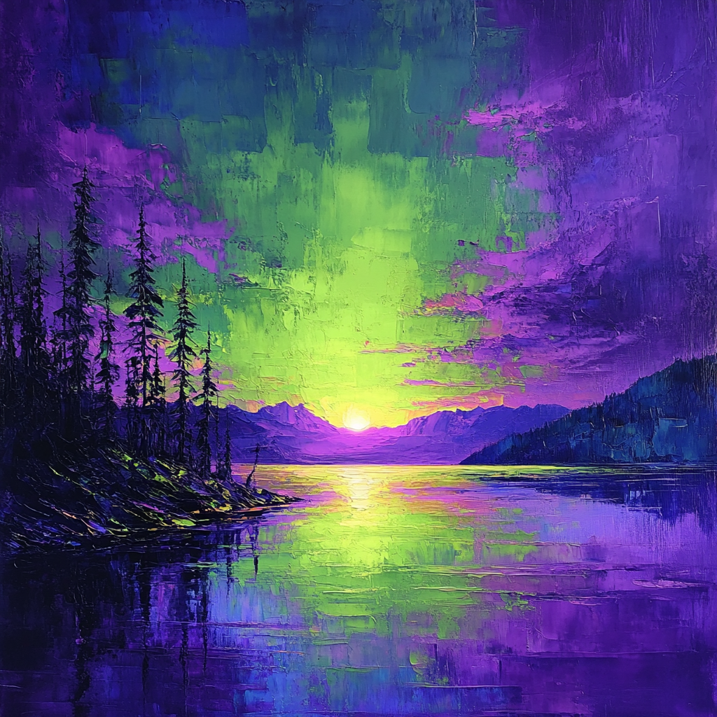 Frederick Varley Inspired Luminous Twilight Over Northern Lake paint by numbers