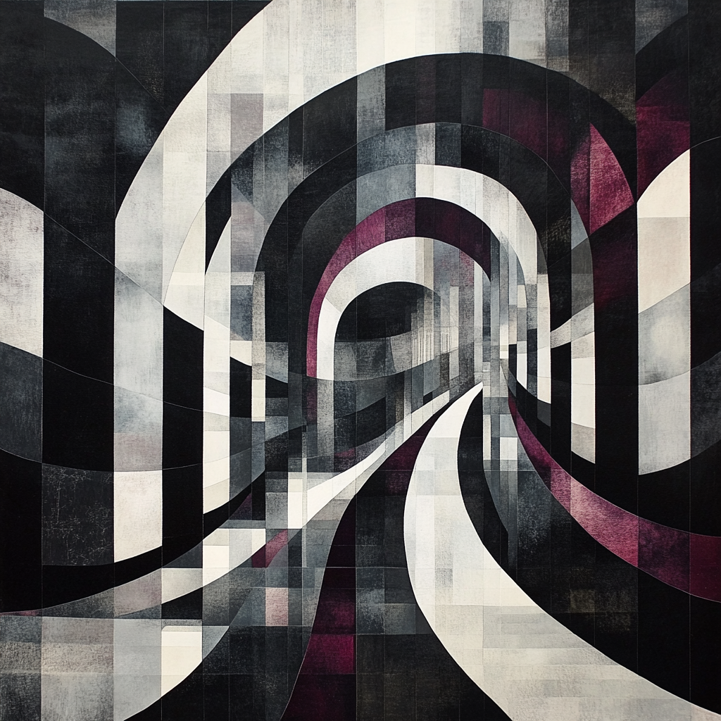 M.C. Escher Inspired Infinite Ribbon Metropolis Paint by numbers art