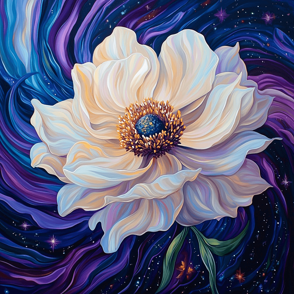 Georgia O'Keeffe Inspired Celestial Garden Bloom Numbered Painting Kits