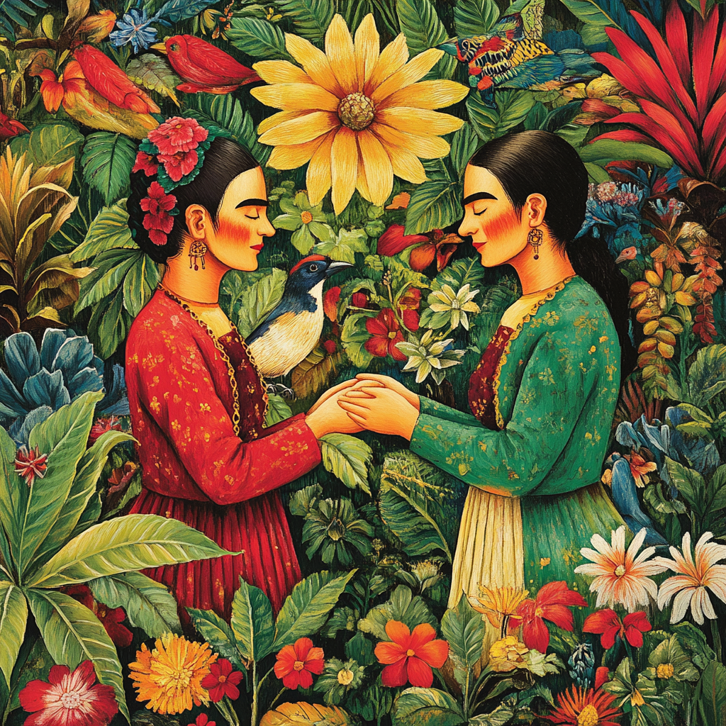 Frida Kahlo Inspired Tropical Friendship Painting by numbers kit