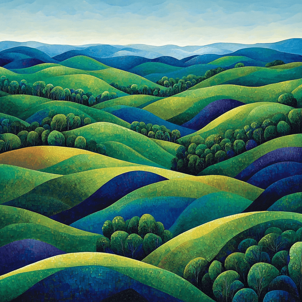 Paul Cézanne Inspired Cascading Colors Of Nature Painting By Numbers Kit