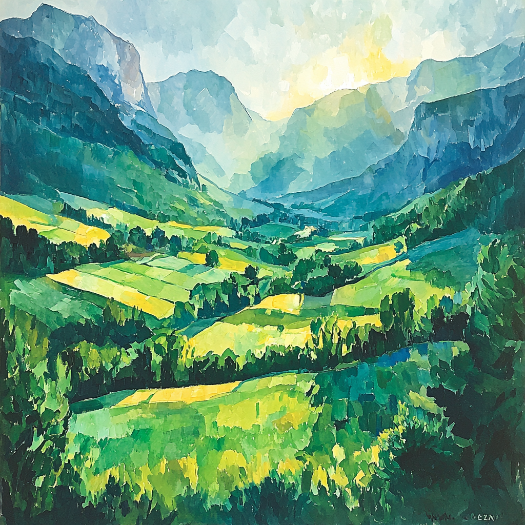 Paul Cézanne Inspired Sunlit Valley Numbered Painting Kits