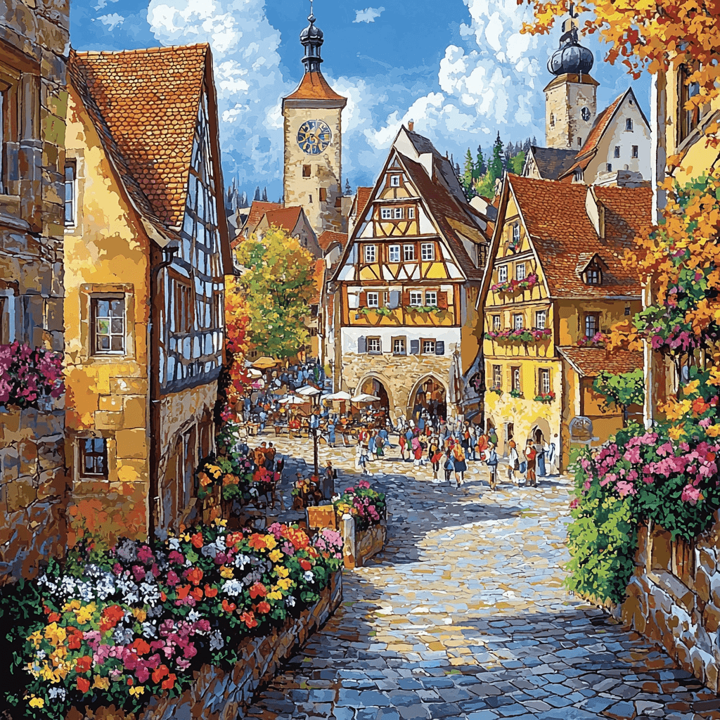 Rothenburg Ob Der Tauber - Germany Paint By Number