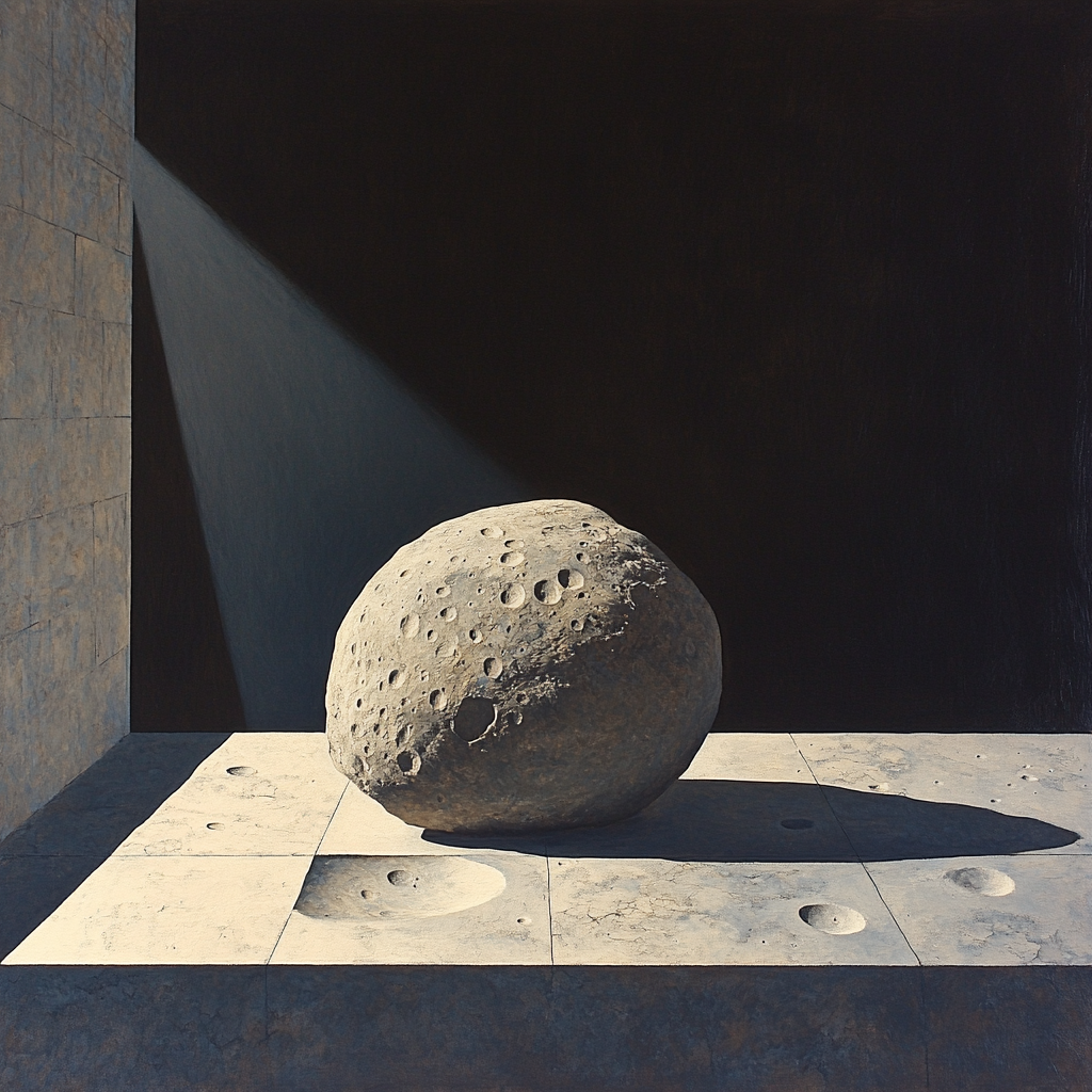 Caravaggio Inspired Lunar Rock Reliquary Numbered painting kits