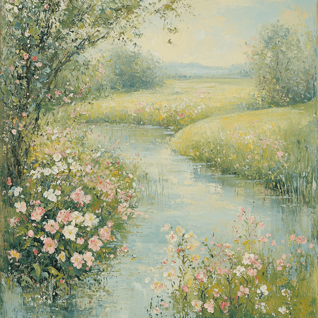 Berthe Morisot Inspired Reflections Of Spring Paint By Color