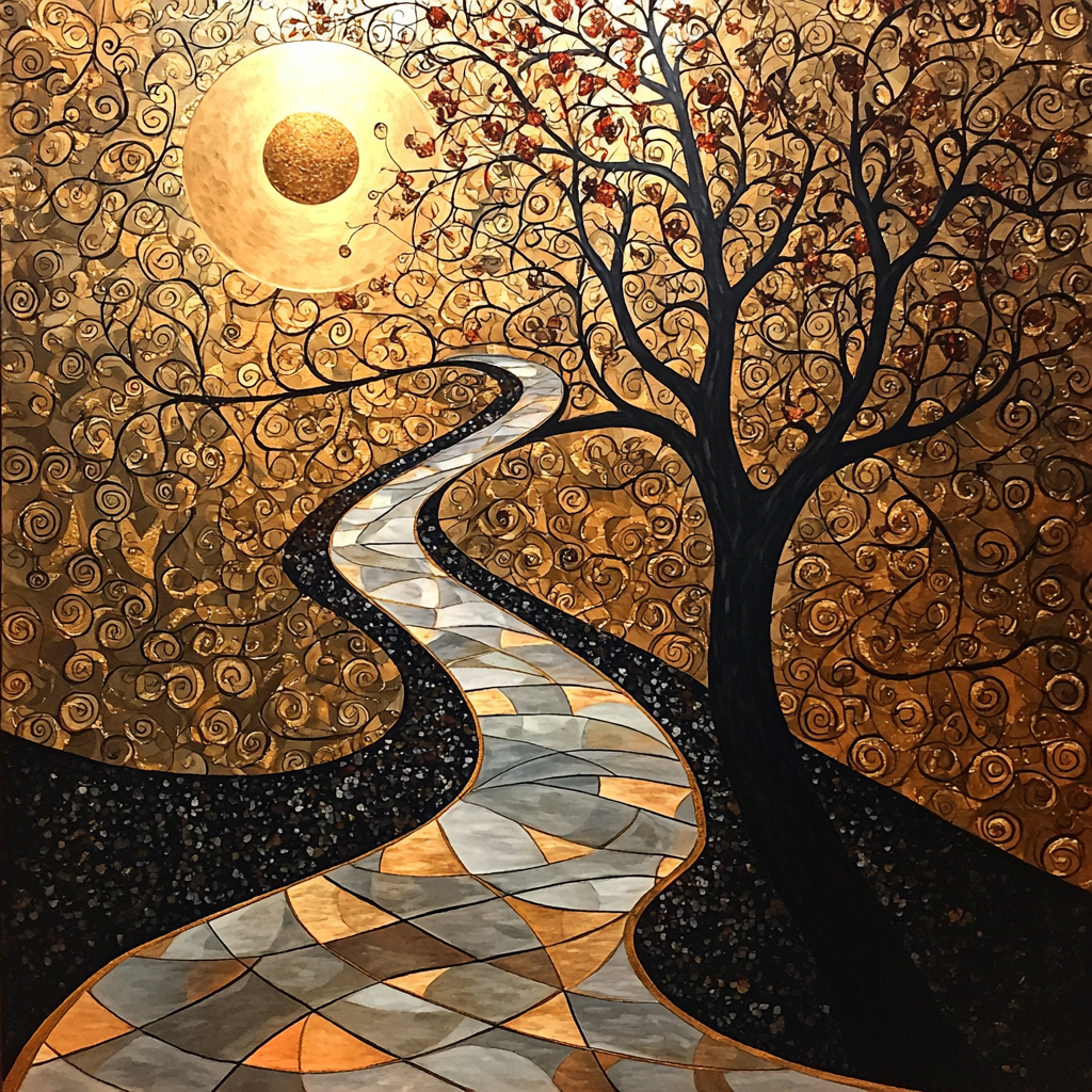 Gustav Klimt Inspired Nature's Echo DIY Paint By Numbers