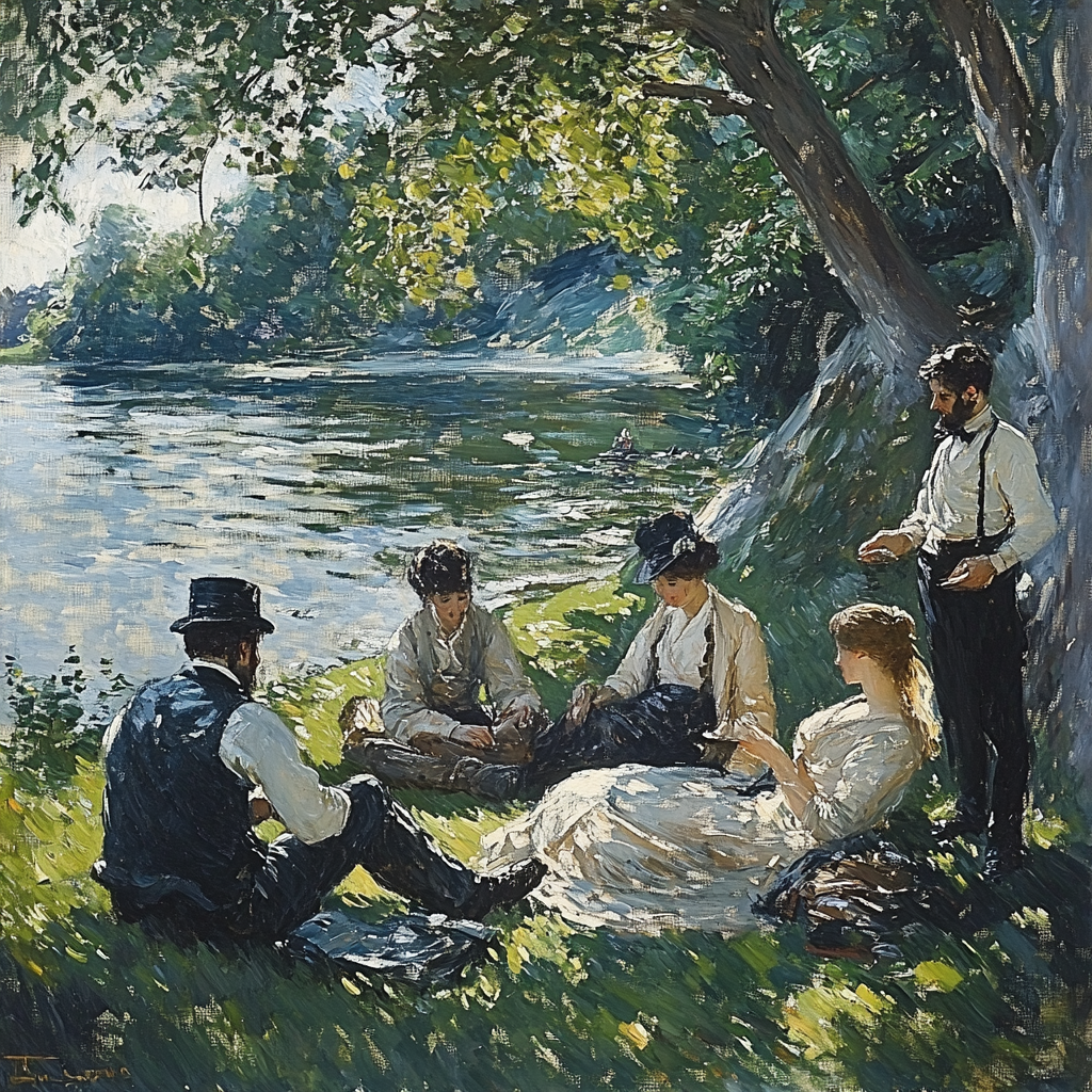 Édouard Manet Inspired Picnic On The Grass Paint by numbers art