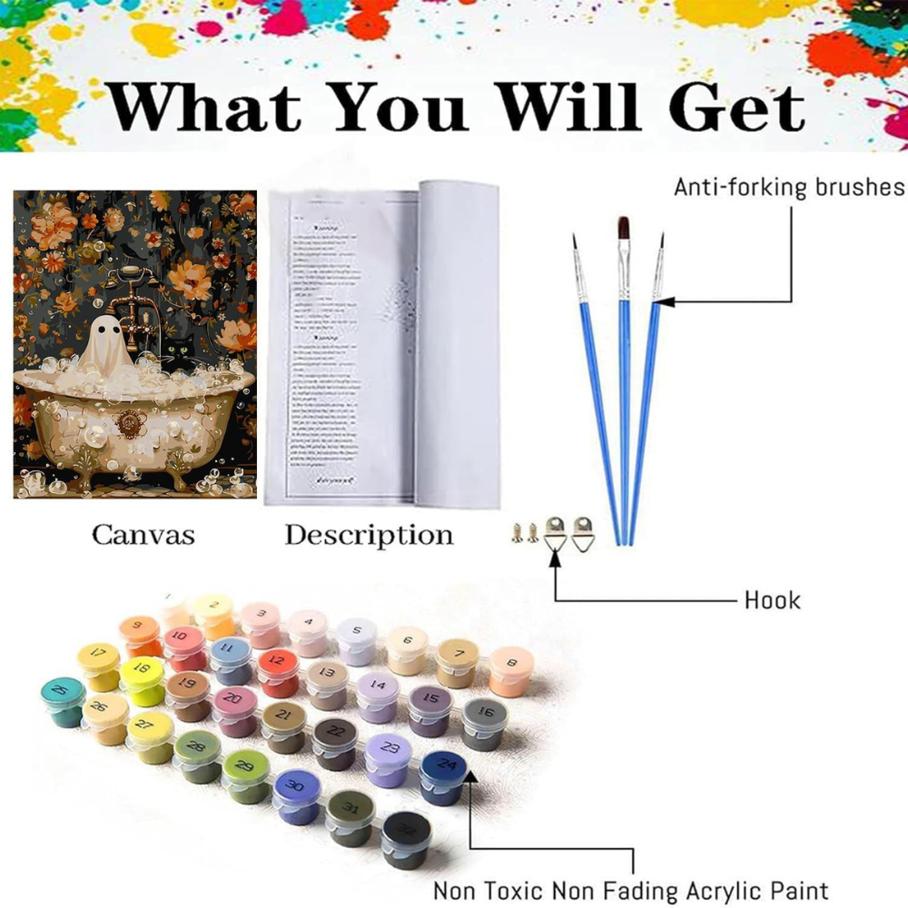 Halloween Cat Paint by Numbers Kit