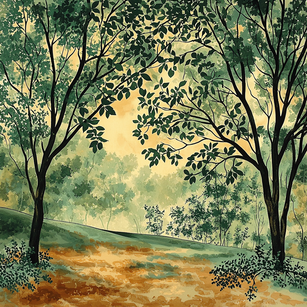 Nandalal Bose Inspired Breeze Of Harmony Paint By Color