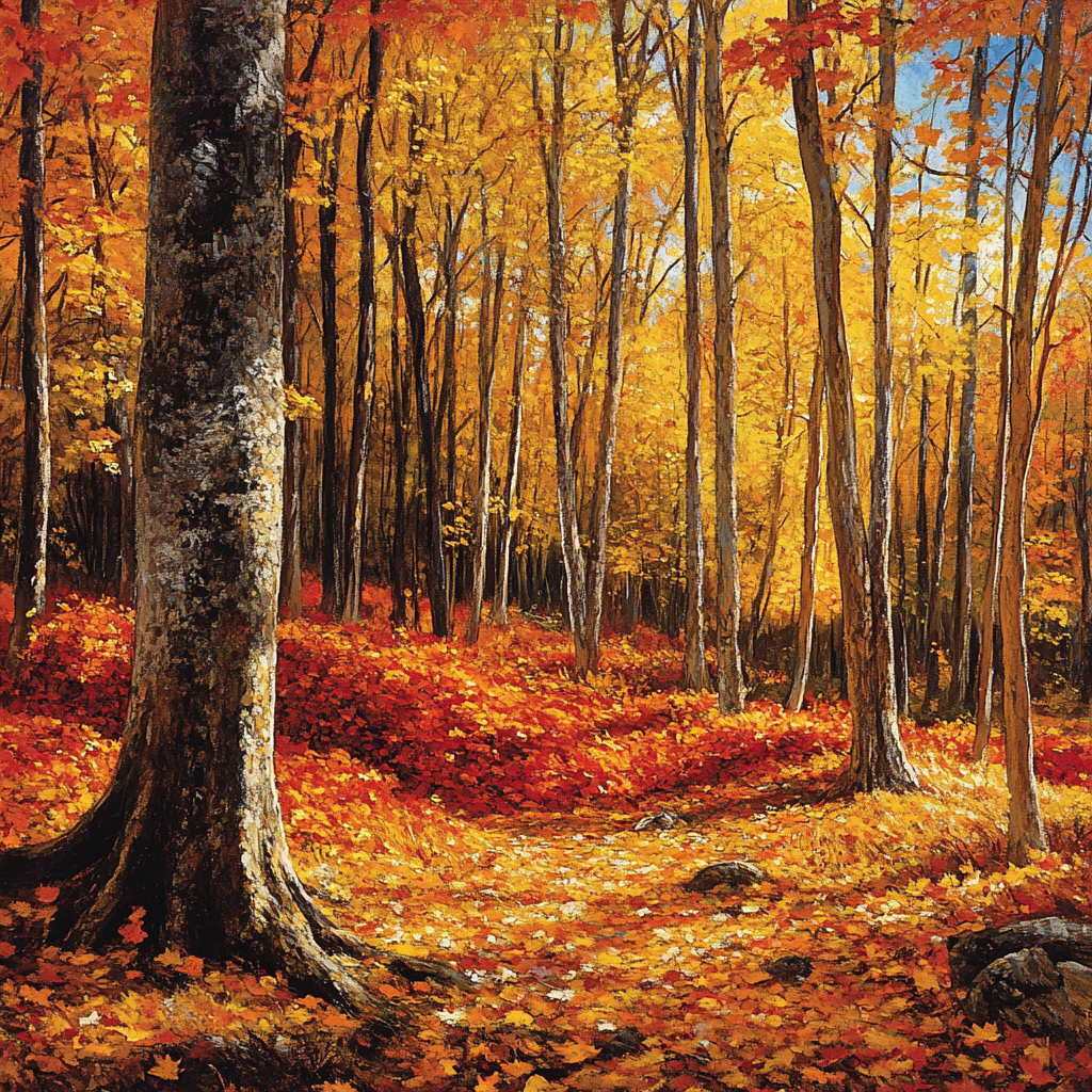 Edgar Degas Inspired Autumnal Forest Mosaic Painting by numbers kit