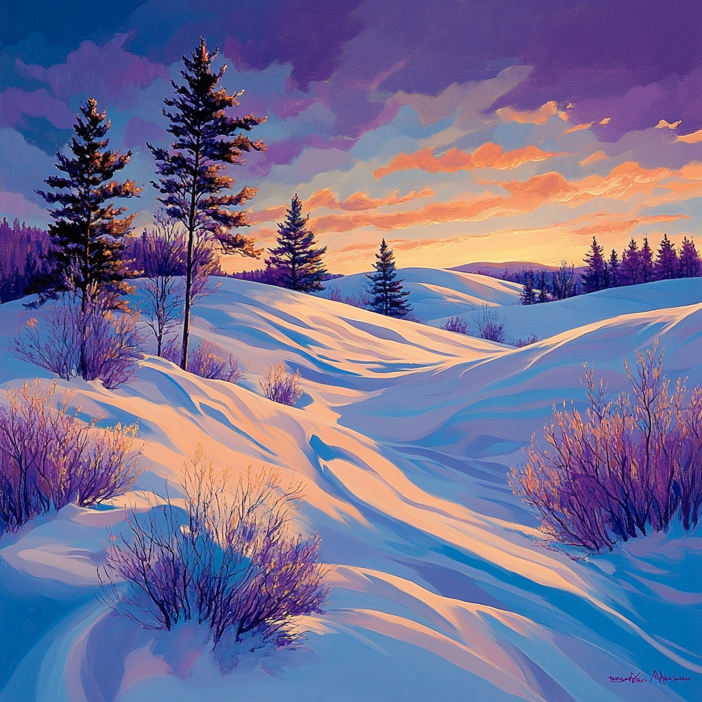 A.Y. Jackson Inspired Winter Colour Field DIY paint by numbers