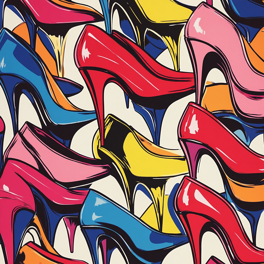 Andy Warhol Inspired Pop Art Shoes Paint by numbers kits