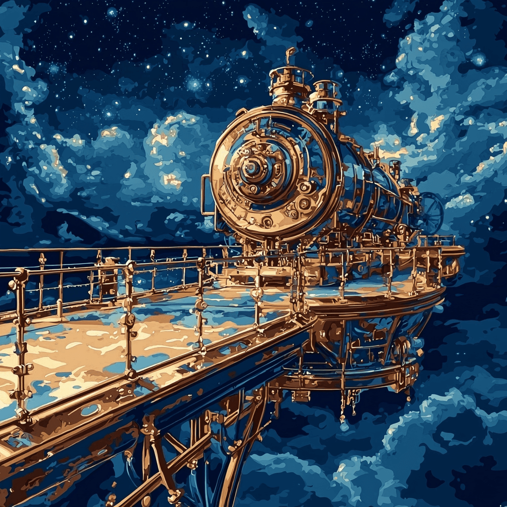 Jules Verne Inspired Steampunk Celestial Exploration Paint By Numbers Kits