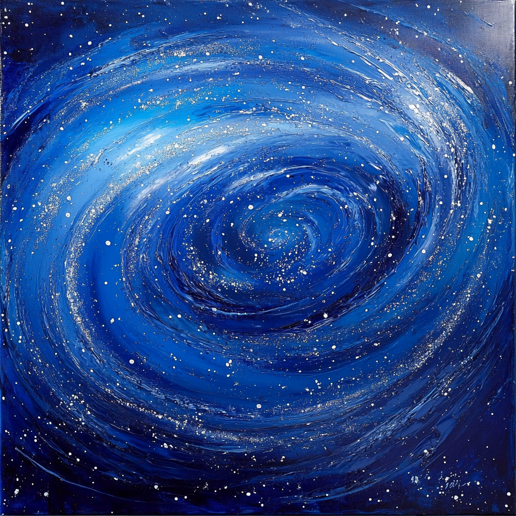 Jackson Pollock Inspired Cosmic Drip Tempest paint by numbers