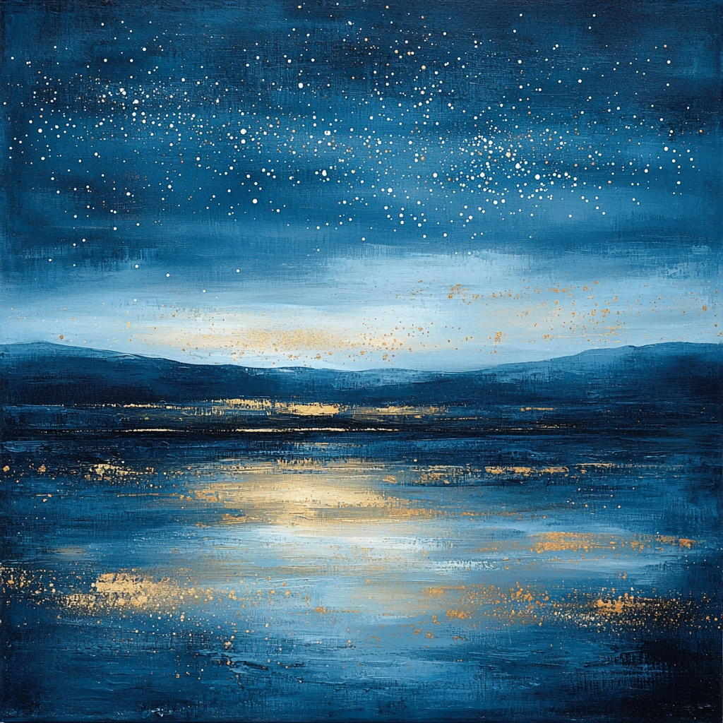 Georges Seurat Inspired Twinkling Skies Painting Number Kit