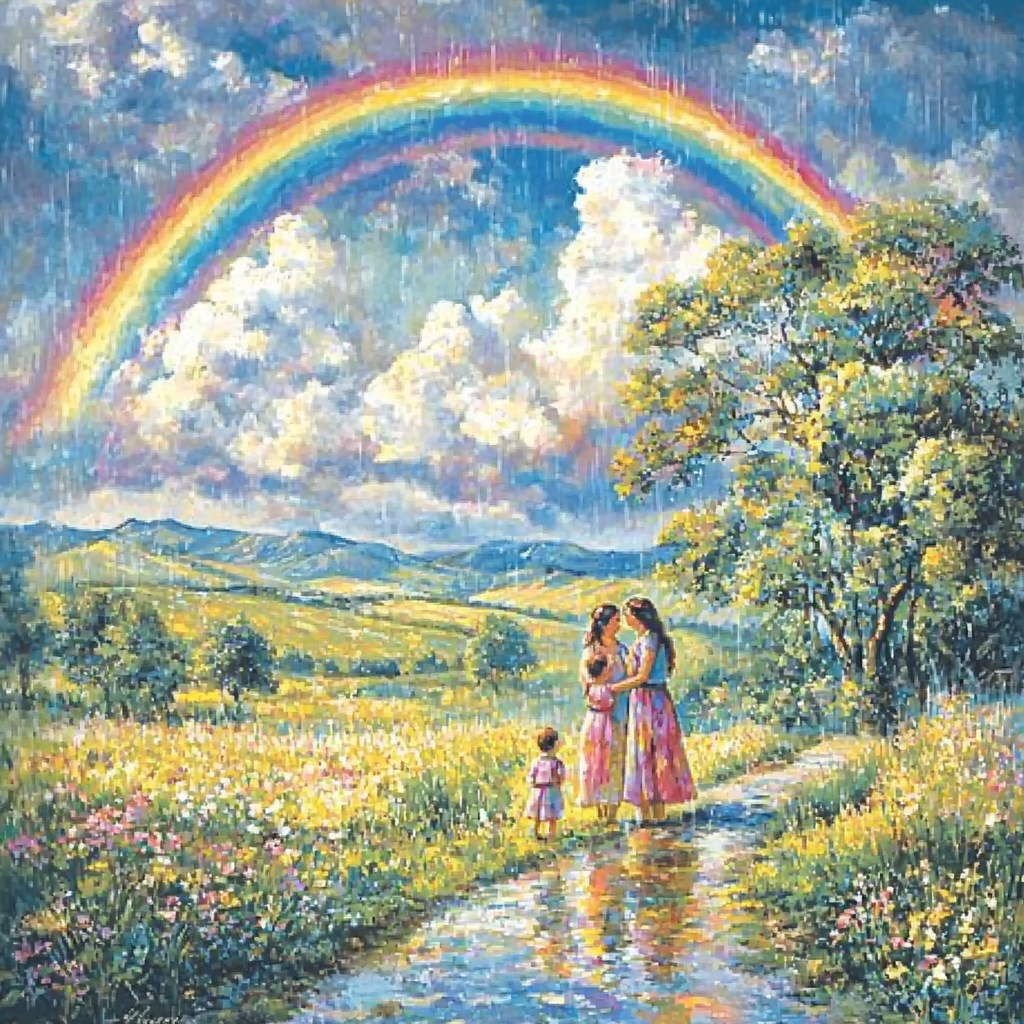 Rainbow After Rain Painting Number Kit