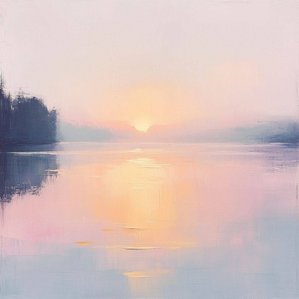 Claude Monet Inspired Sunrise Over Lake Painting by numbers kit