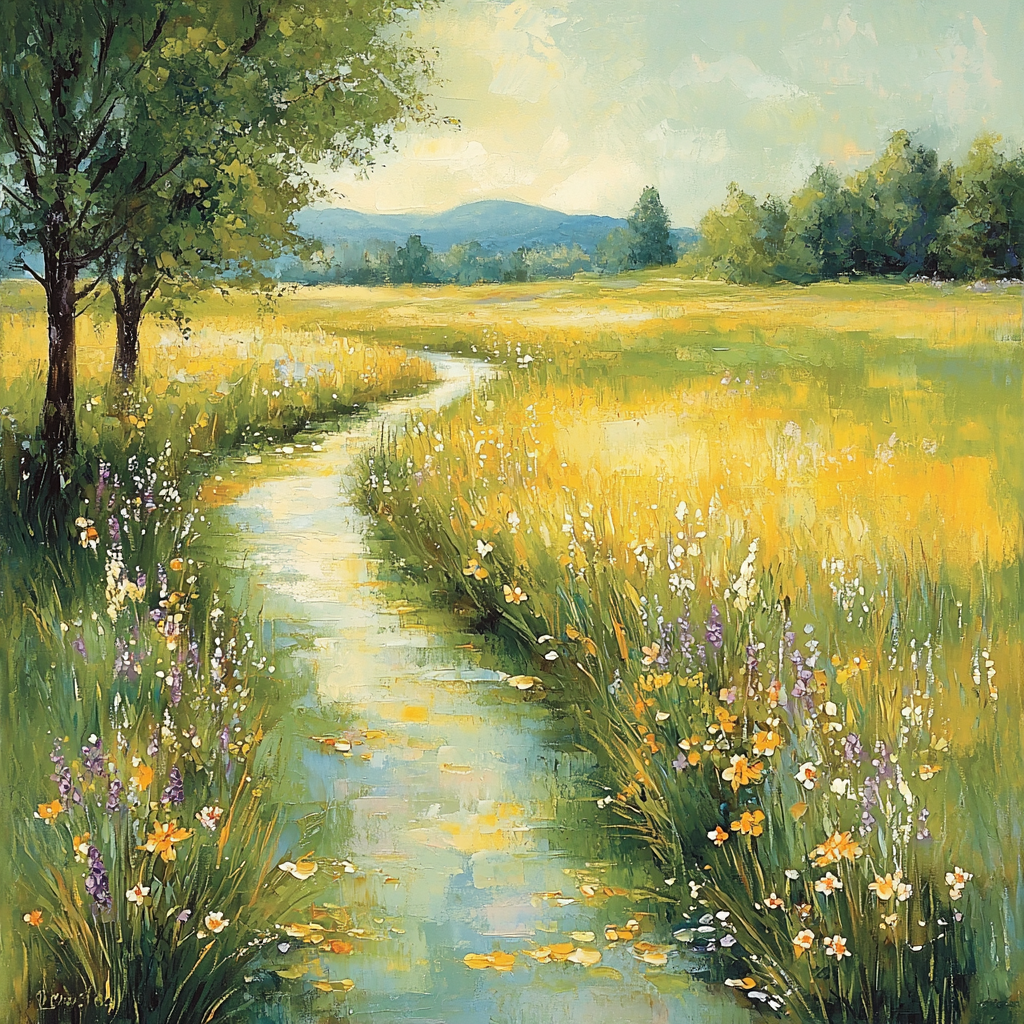 Edgar Degas Inspired Shimmering Meadows Paint By Numbers