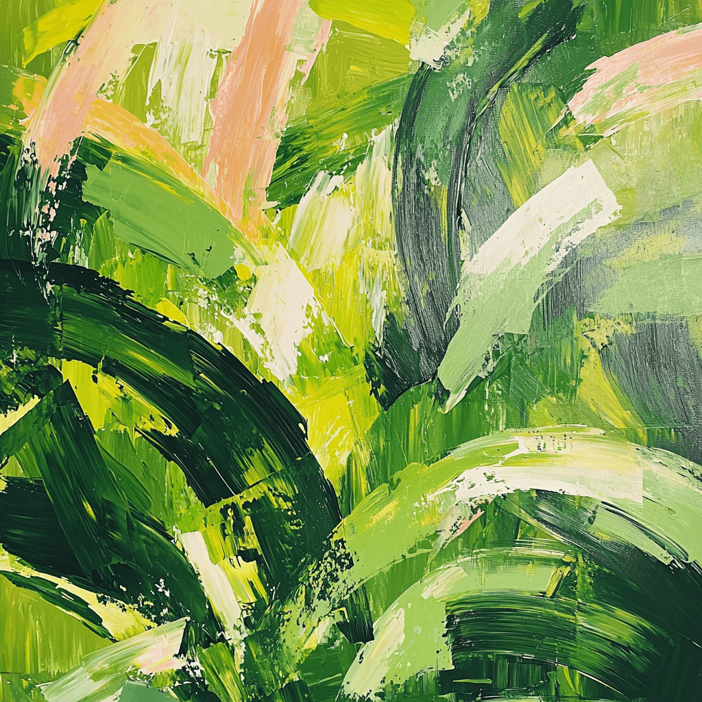 Lee Krasner Inspired Rhapsody In Green Paint By Color
