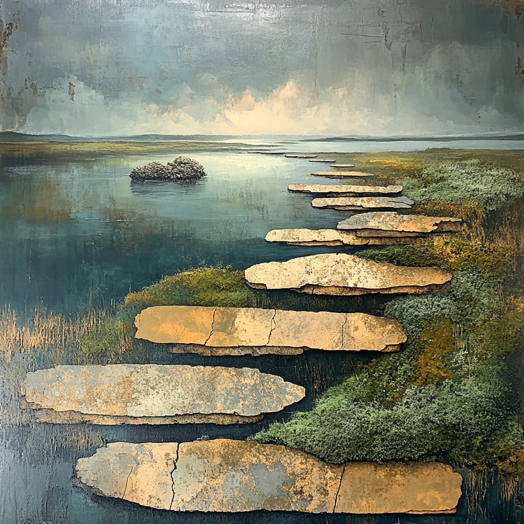 Max Ernst Inspired Mossland Dreamscape Paint by numbers art