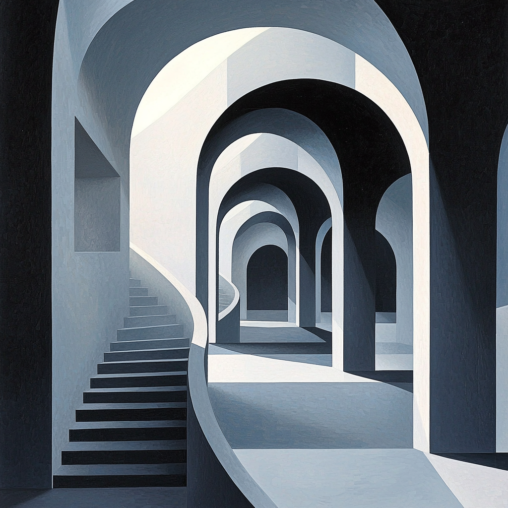 M.C. Escher Inspired Paradoxical Dreams Paint By Color