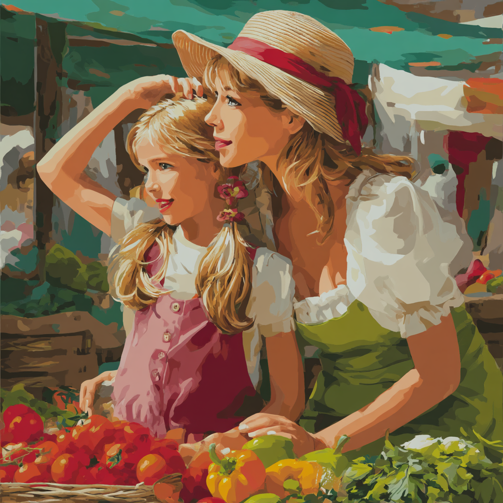 A Day At The Farmer's Market Paint By Numbers Art