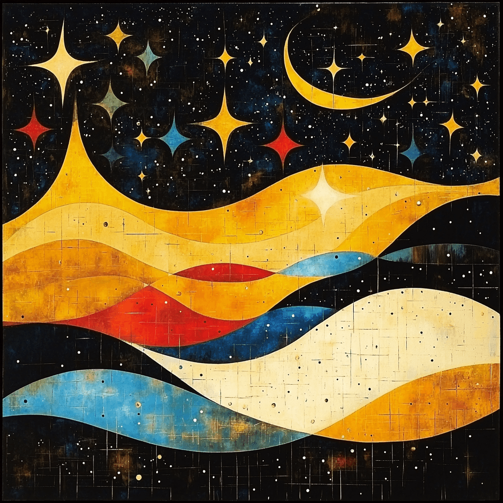 Joan Miro Inspired Luminous Stars Paint By Numbers Kits